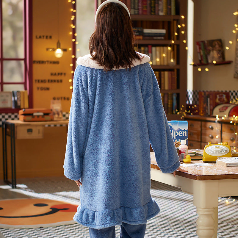 Warm Cotton Winter Bathrobe