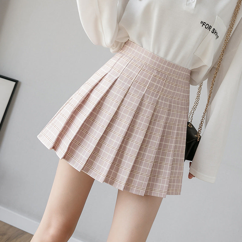 Checker Print Skirt