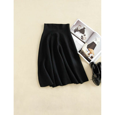 High Waist Wool Skirt