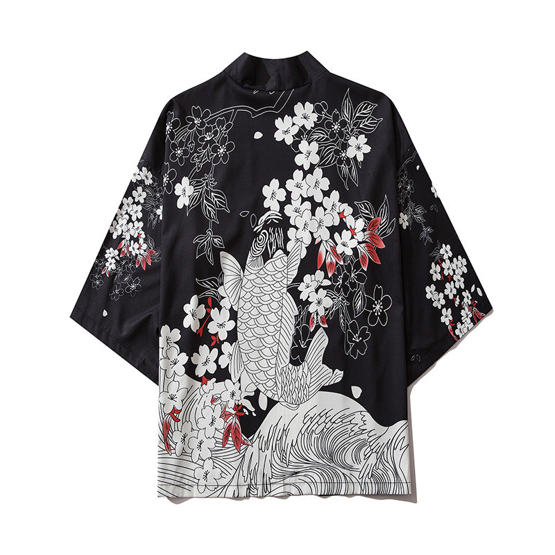 Tiger Samurai Print Kimonos