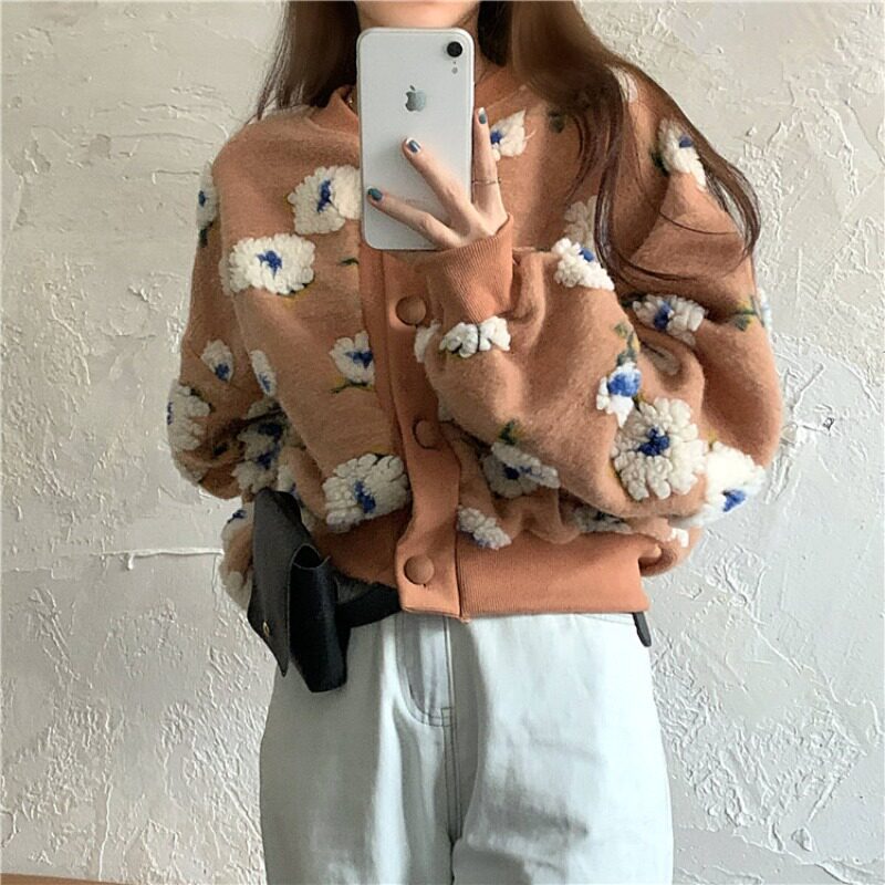 Retro Flower Sweater