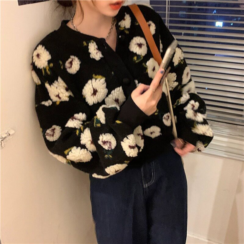 Retro Flower Sweater