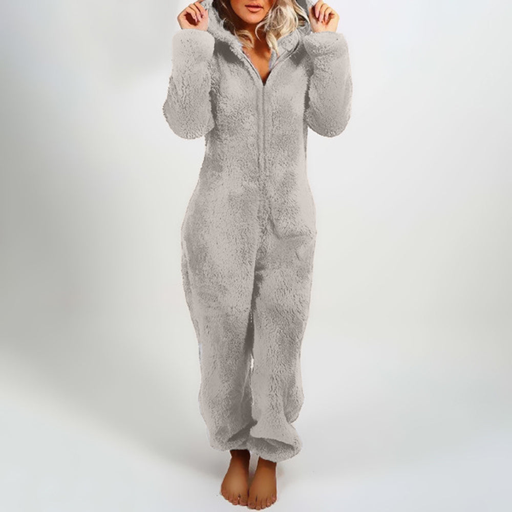 Bear Plush Jumpsuit Onesie