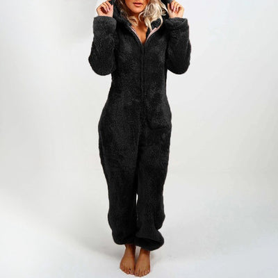 Bear Plush Jumpsuit Onesie