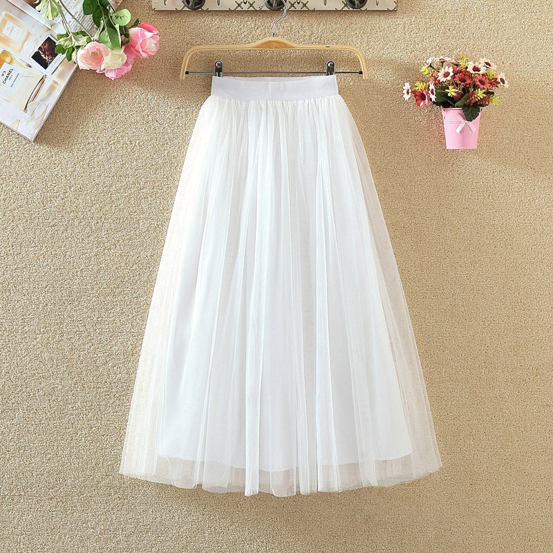 High Waist Stretchy Nylon Skirt