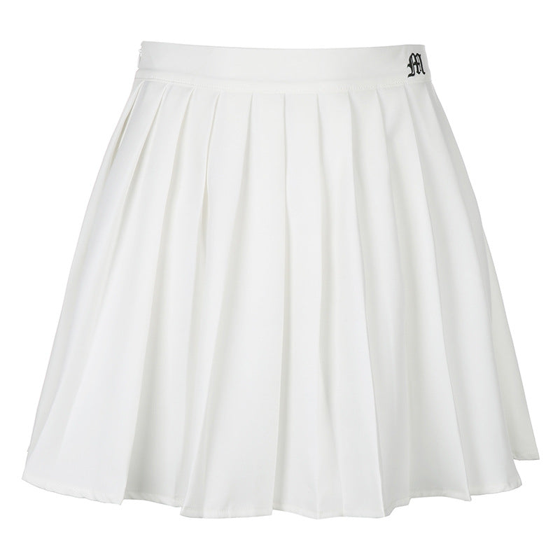 Letter M Pleaded Skirt