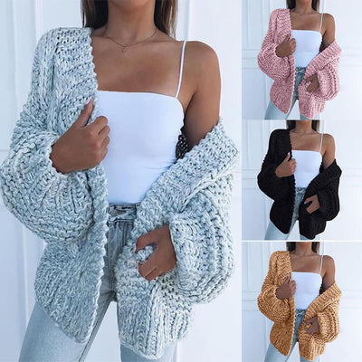 Fashion Women Winter Faux Mohair Knitted Sweater