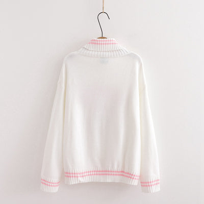 Strawberry Turtleneck Sweater