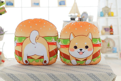 Shiba Inu Burger Pillow