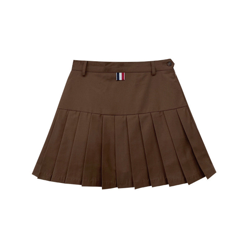 High Waist College Skirt