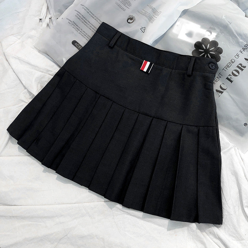 High Waist College Skirt