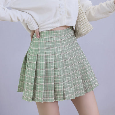 Checker Print Skirt