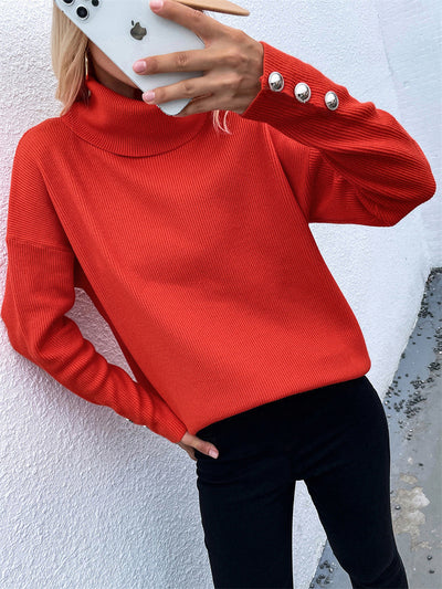 Casual Knitted Turtleneck Sweater