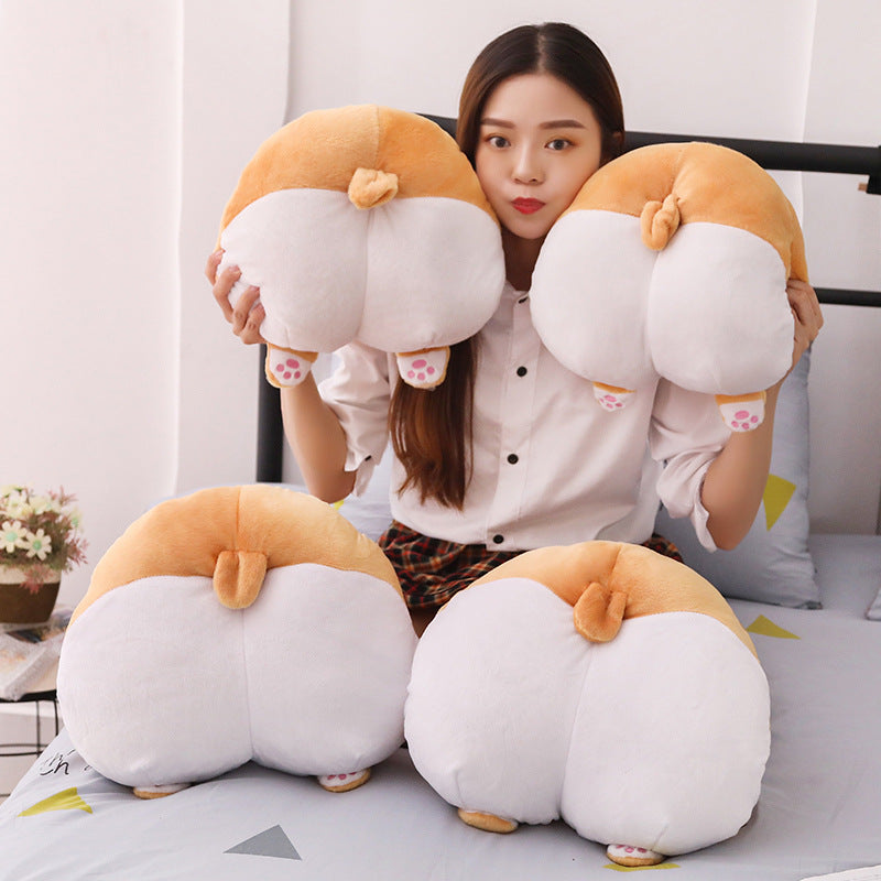 Creative Corgi Ass Pillow Hand Warming Cushion Plush Toy