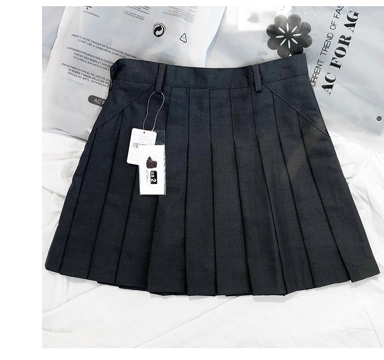 High Waist College Skirt