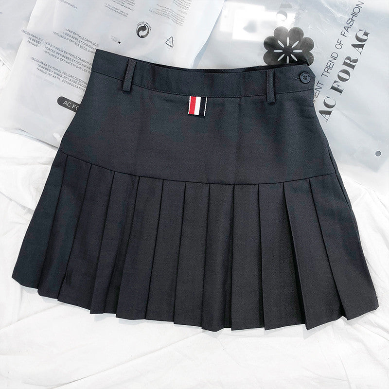 High Waist College Skirt