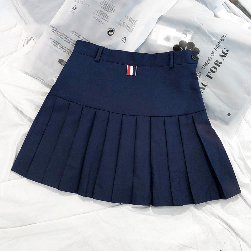 High Waist College Skirt