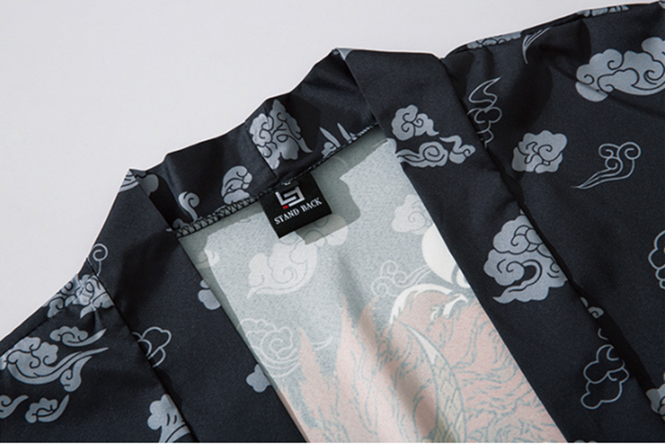 Tiger Samurai Print Kimonos