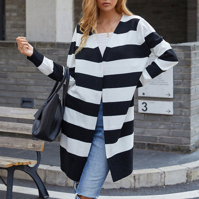 Knitted Striped Cardigan